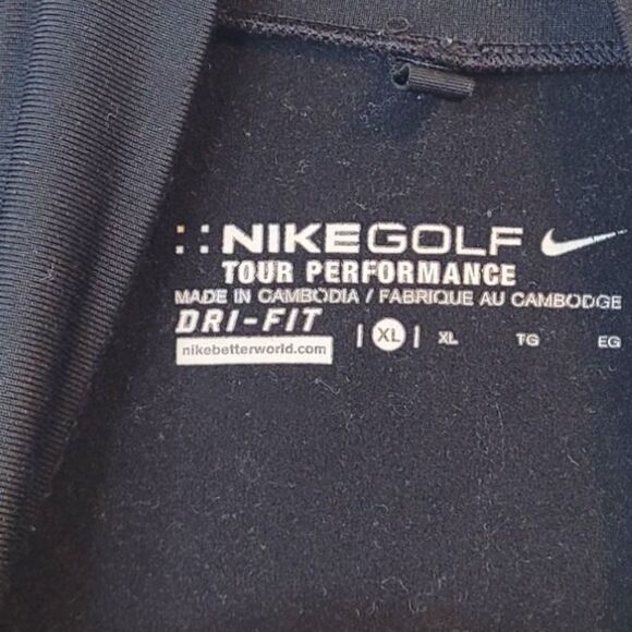 Nike Golf Dri-Fit Tour Performance Black Mock Neck Base Layer Size XL - Picture 3 of 6